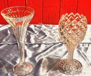 lot 233 image: ART DECO 1920s DUNCAN MILLER TWISTED SPIRAL TRUMPET FLUTE VASE 12 &amp GILLANDER #420 WESTMORLAND BLOCK - 1890 EAPG PATTERN GLASS VASE