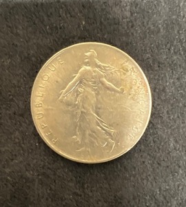 lot 254 image: 1960 France 1 Franc Coin