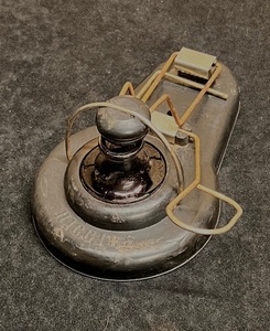 lot 239 image: Antique Drafting Rubber Inkwell with Higgins Glass Ink Bottle