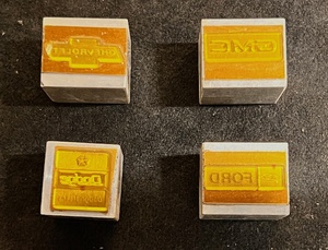 lot 242 image: Vintage Chevrolet, GMC, Ford, &amp Dodge Logo Printing Press Plates