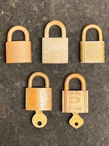 lot 265 image: Vintage US Ilco Genuine Pin Tumbler Lock WOriginal Key, Waterbury Padlock for US Military, 1938 US Military Padlock by Chicago Lock Company, American Lock WKey, &amp Slaymaker &nbspRustless Padlock