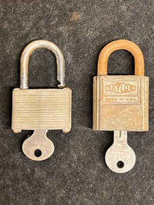 lot 266 image: Two (2) Vintage Taylor Padlocks W Keys