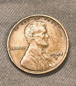lot 273 image: 1944 S Wheat Penny W Major Reverse Die Break Error