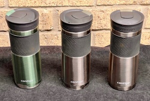lot 294 image: Three (3) SNAPSEAL Byron 2.0 Stainless Steel Travel Mugs, 20 oz., Gunmetal