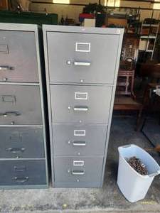 lot 93 image: Large metal file cabinet