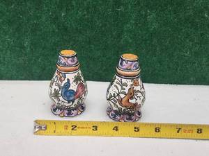 lot 25 image: Set of hand painted Salt & Pepper shakers
