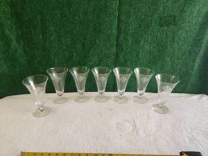 lot 39 image: Selection of vintage monogrammed pilsner glasses with MCR