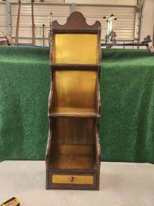 lot 190 image: Vintage wood waterfall wall bookcase