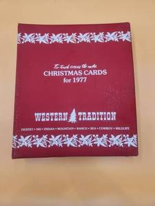 lot 193 image: Vintage 1977 Western Traditions Christmas card samples - full binder