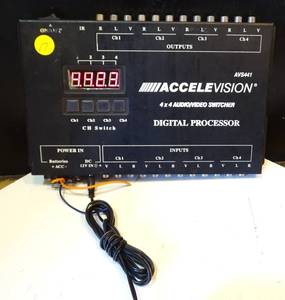 lot 17 image: AVS 441 ACCELEVISION Digital Video Processor with 4 Inputs, 4 Outputs Video Switcher
