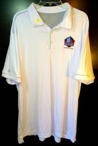 lot 47 image: AWESOME EMBROIDERED CANTON OHIO NFL HALL OF FAME MENS GOLF STYLE SHIRT - MENS XXL $$