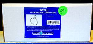 lot 52 image: NEW - Jones Stephens 97970 Chrome Plated Transitional Towel Ring