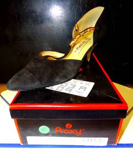lot 55 image: PROXY JIXBY WOMENS BLACK HIGH HEEL SHOES - SIZE 12 (LIGHT WEAR - VG CONDITION)
