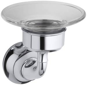 lot 74 image: NEWSEALED - KOHLER 11280-CP Soap Dish and Holder Polished Chrome