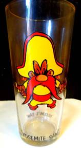 lot 92 image: RARE Vintage 1973 Yosemite Sam Pepsi Collector Series Warner Bros Drinking Glass