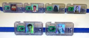 lot 102 image: $$ VINTAGE STAR WARS COMMTECH READER CHIPS - LOT OF 6 $$
