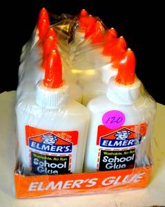 lot 120 image: NEWSEALED - 12 PACK ELMERS SCHOOL WHITE GLUE