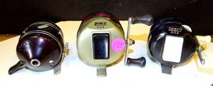 lot 135 image: LOT OF 3 VINTAGE ZEBCO FISHING REELS