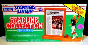 lot 136 image: Vintage 1991 Starting Lineup NFL Headline Collection Boomer Esiason