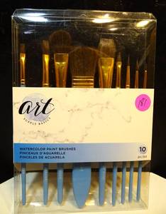 lot 181 image: NEW - ART SUPPLY BASICS 10 PC BRUSH SET