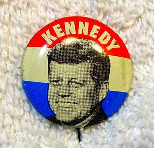 lot 189 image: NICE FIND - John F Kennedy Original Presidential Button Pin
