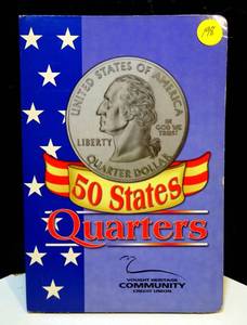 lot 198 image: UNUSED 1994 50 STATE QUARTER DISPLAY WITH BOOK