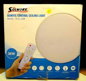 lot 201 image: NEW - Solmore Remote Control Ceiling Light 36W S-CL-008 $$
