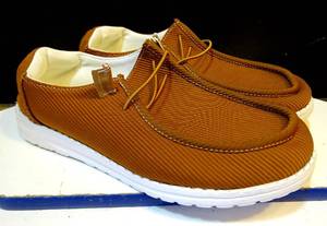 lot 207 image: NEW - WOMENS SIZE 40 (US 9) CAMEL BROWN CASUAL SHOES (LIKE HEY DUDES)