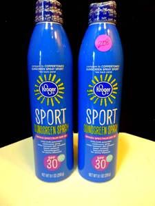 lot 208 image: NEWSEALED - LOT OF 2 KROGER SPORT SUNSCREEN SPRAY 9.1 OZ (SPF 30)