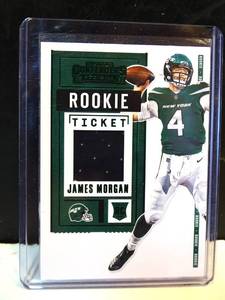 lot 233 image: 2020 Contenders James Morgan Patch Rookie Ticket Green RSV-JMO