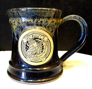 lot 246 image: $$ COLLECTIBLE - 2000 Scarborough Faire Renaissance Festival Mug Stein Handmade WIZARD