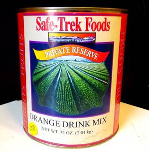 lot 258 image: SAFE TREK FOODS (SURVIVAL FOOD - LONG SHELF LIFE) ORANGE DRINK MIX