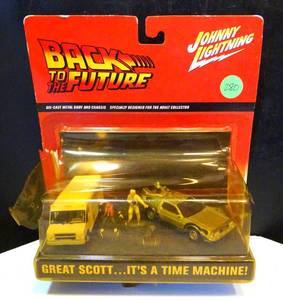 lot 280 image: RARE Back to The Future Great Scott...Its a Time Machine Diecast Set