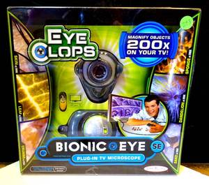 lot 293 image: Jakks EYECLOPS Mini Bionic Eye SE Clops Plug-In TV Microscope 200x Toy Magnifier $$