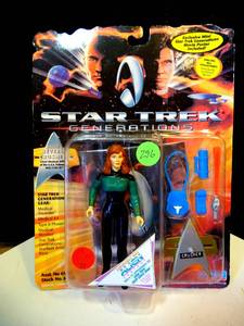lot 296 image: NIP - Playmates 1994 Star Trek Generations DR. BEVERLY CRUSHER Figure #6924