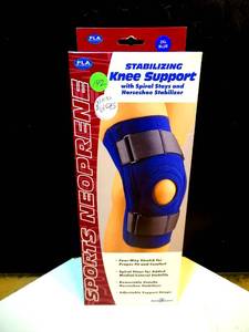 lot 142 image: $$ NEW FLA SPORTS NEOPRENE STABILIZING KNEE SUPPORT BRACE - SIZE 2XL BLUE