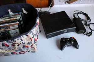 lot 251 image: XBox 360 with controller, game and DVDs