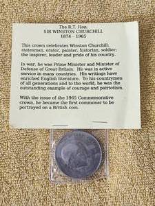 lot 39 image: The R.T. Hon. Sir Winston Churchill 1965 Commemorative coin