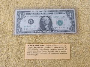 lot 71 image: 1963-B scarce Barr Note