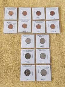 lot 151 image: Selection of brilliant uncirculated coins - Lincoln cents and Jefferson Nickels