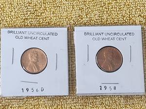 lot 176 image: Brilliant Uncirculated Old Wheat cents