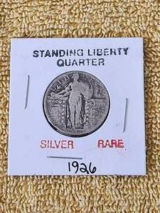 lot 185 image: 1926 Standing Liberty Quarter - Silver - Rare