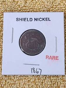 lot 189 image: 1867 Shield Nickel -rare