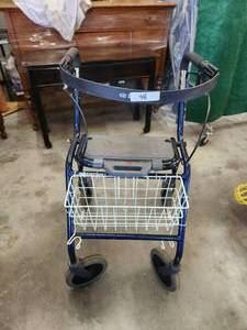 lot 46 image: Wheeled walker with seat