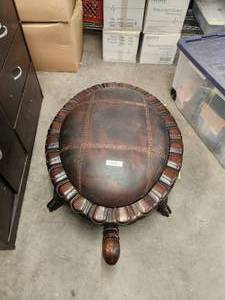 lot 107 image: Large leatherback turtle footstool with storage