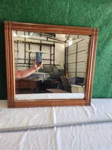 lot 61 image: Wood framed mirror