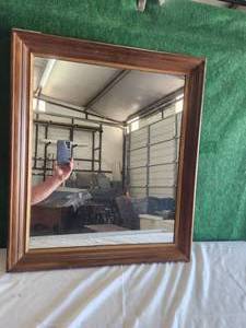 lot 62 image: Wood framed mirror