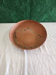 lot 95 image: Painted glass terracotta bowl