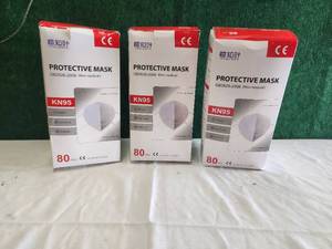 lot 277 image: Selection of 3 boxes of 80 KN95 protective mask