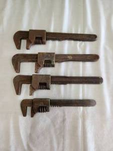 lot 136 image: Selection of vintage adjustable wrenches
